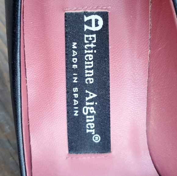 Vintage 1990s Etienne Aigner Pumps. Size 8 M. LNGUC. Made in Spain. Black. - Picture 2 of 11